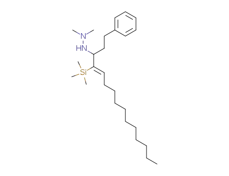 Molecular Structure of 139546-71-7 (Hydrazine,
1,1-dimethyl-2-[1-(2-phenylethyl)-2-(trimethylsilyl)-2-tridecenyl]-, (E)-)