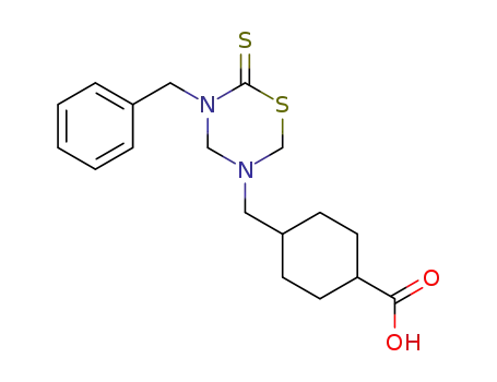 4-(5-benzyl-6-thioxo-[1,3,5]thiadiazinan-3-ylmethyl)-cyclohexanecarboxylic acid