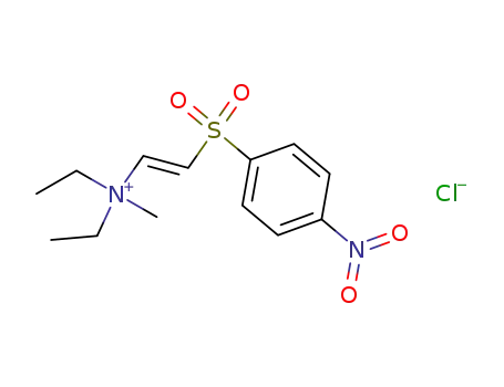 Diethyl-methyl-[(E)-2-(4-nitro-benzenesulfonyl)-vinyl]-ammonium; chloride