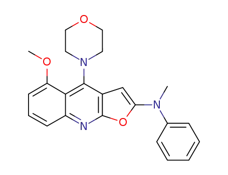 Furo[2,3-b]quinolin-2-amine,
5-methoxy-N-methyl-4-(4-morpholinyl)-N-phenyl-