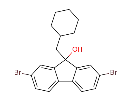 Molecular Structure of 1616114-25-0 (2,7-dibromo-9-(cyclohexylmethyl)fluoren-9-ol)