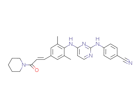 Piperidine,
1-[(2E)-3-[4-[[2-[(4-cyanophenyl)amino]-4-pyrimidinyl]amino]-3,5-dimeth
ylphenyl]-1-oxo-2-propenyl]-