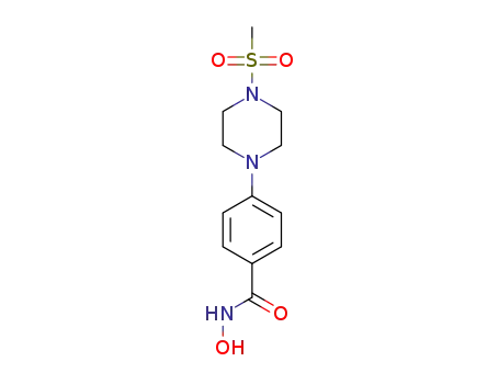 Molecular Structure of 603992-21-8 (Benzamide, N-hydroxy-4-[4-(methylsulfonyl)-1-piperazinyl]-)