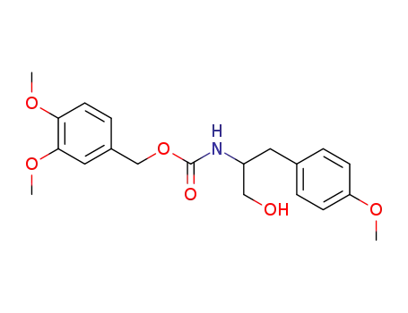 Molecular Structure of 60142-71-4 (Carbamic acid, [2-hydroxy-1-[(4-methoxyphenyl)methyl]ethyl]-,
(3,4-dimethoxyphenyl)methyl ester)
