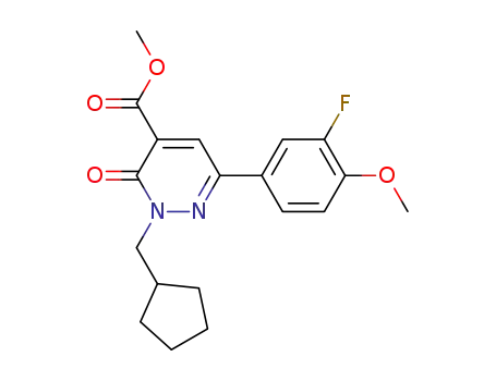 4-Pyridazinecarboxylic acid,
2-(cyclopentylmethyl)-6-(3-fluoro-4-methoxyphenyl)-2,3-dihydro-3-oxo-,
methyl ester