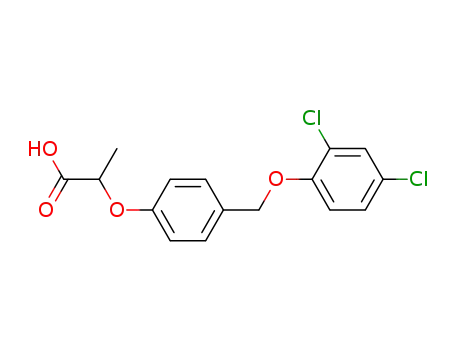 Molecular Structure of 66287-33-0 (Propanoic acid, 2-[4-[(2,4-dichlorophenoxy)methyl]phenoxy]-)