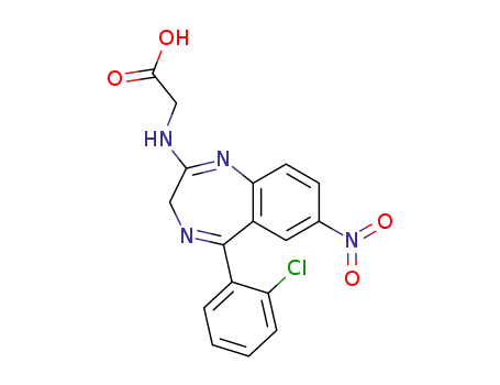 Glycine, N-[5-(2-chlorophenyl)-7-nitro-3H-1,4-benzodiazepin-2-yl]-