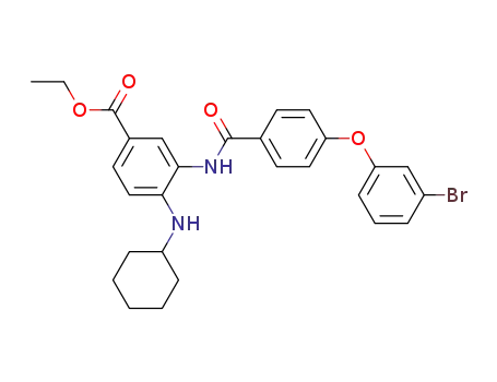 Ethyl 3-[4-(3-bromophenoxy)benzoyl]amino-4-cyclohexylaminobenzoate