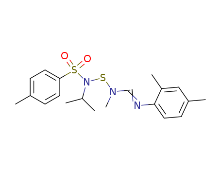 Molecular Structure of 69954-69-4 (Benzenesulfonamide,
N-[[[[(2,4-dimethylphenyl)imino]methyl]methylamino]thio]-4-methyl-N-(1-
methylethyl)-)