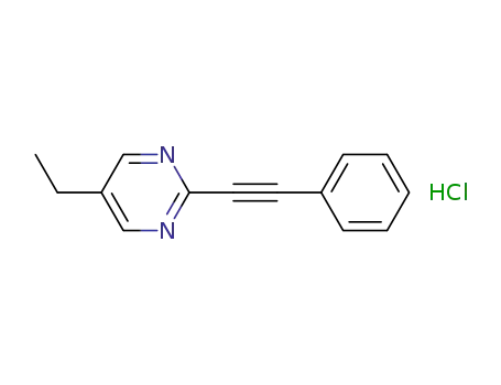 Pyrimidine, 5-ethyl-2-(phenylethynyl)-, monohydrochloride