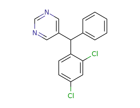 Molecular Structure of 39083-94-8 (Pyrimidine, [(2,4-dichlorophenyl)phenylmethyl]-)