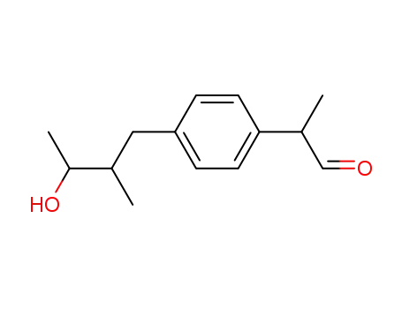 Molecular Structure of 61780-77-6 (Benzeneacetaldehyde, 4-(3-hydroxy-2-methylbutyl)-a-methyl-)