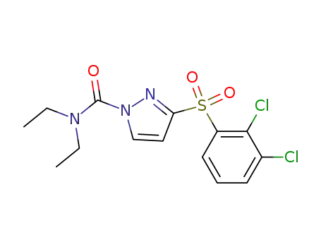 Molecular Structure of 143530-55-6 (1H-Pyrazole-1-carboxamide,
3-[(2,3-dichlorophenyl)sulfonyl]-N,N-diethyl-)