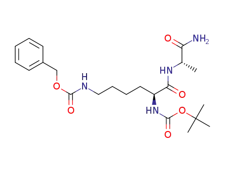 Molecular Structure of 163848-14-4 (Nα-BOC-Nε-CBZ-L-lysyl-L-alanine amide)