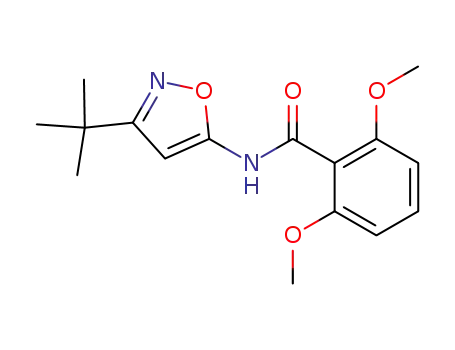 Molecular Structure of 82558-55-2 (Benzamide, N-[3-(1,1-dimethylethyl)-5-isoxazolyl]-2,6-dimethoxy-)