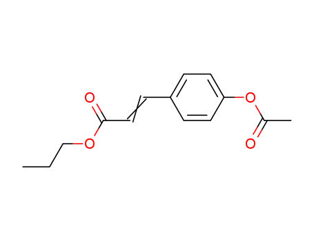 Molecular Structure of 94530-60-6 (2-Propenoic acid, 3-[4-(acetyloxy)phenyl]-, propyl ester)