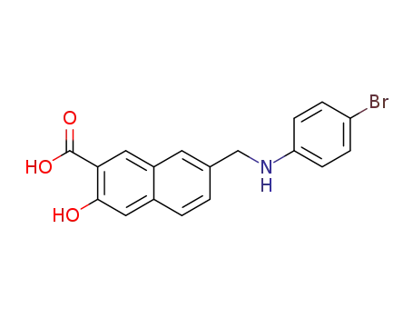2-Naphthalenecarboxylic acid,
7-[[(4-bromophenyl)amino]methyl]-3-hydroxy-