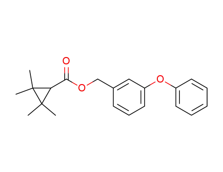 Molecular Structure of 26002-83-5 (Cyclopropanecarboxylicacid, 2,2,3,3-tetramethyl-, (3-phenoxyphenyl)methyl ester)