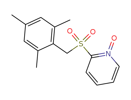 Molecular Structure of 60263-82-3 (Pyridine, 2-[[(2,4,6-trimethylphenyl)methyl]sulfonyl]-, 1-oxide)