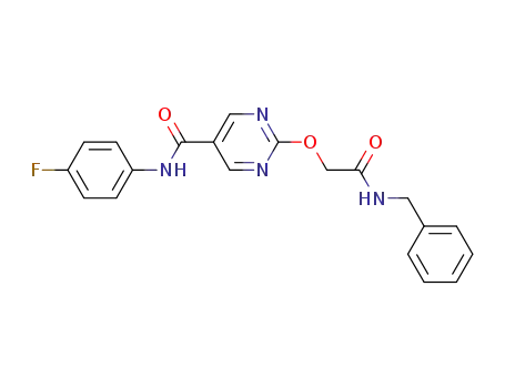 5-Pyrimidinecarboxamide,
N-(4-fluorophenyl)-2-[2-oxo-2-[(phenylmethyl)amino]ethoxy]-