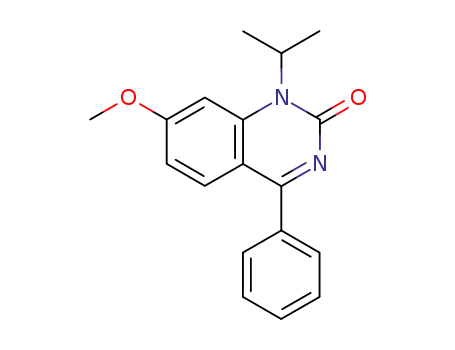 Molecular Structure of 22760-25-4 (2(1H)-Quinazolinone, 7-methoxy-1-(1-methylethyl)-4-phenyl-)