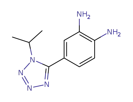 Molecular Structure of 63197-91-1 (1,2-Benzenediamine, 4-[1-(1-methylethyl)-1H-tetrazol-5-yl]-)