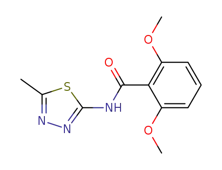Molecular Structure of 82559-37-3 (Benzamide, 2,6-dimethoxy-N-(5-methyl-1,3,4-thiadiazol-2-yl)-)
