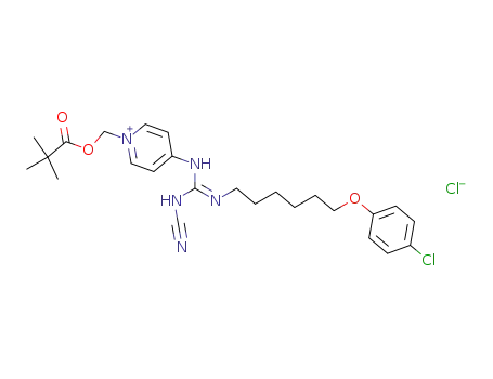 1-Pivaloyloxymethyl-4-[N'-cyano-N-(6-(4-chlorophenoxy)-hexyl)-N-guanidino]-pyridinium chloride