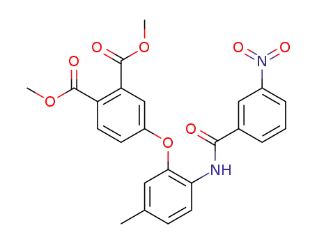 Molecular Structure of 332370-35-1 (1,2-Benzenedicarboxylic acid,
4-[5-methyl-2-[(3-nitrobenzoyl)amino]phenoxy]-, dimethyl ester)