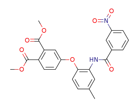 Molecular Structure of 332370-29-3 (1,2-Benzenedicarboxylic acid,
4-[4-methyl-2-[(3-nitrobenzoyl)amino]phenoxy]-, dimethyl ester)