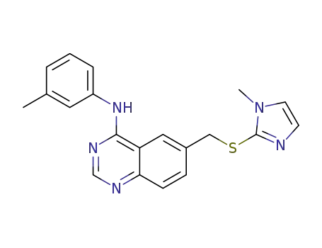 4-(3-methylanilino)-6-(N-methylimidazol-2-ylthiomethyl)quinazoline