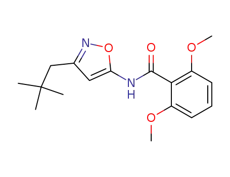 Molecular Structure of 82558-54-1 (Benzamide, N-[3-(2,2-dimethylpropyl)-5-isoxazolyl]-2,6-dimethoxy-)