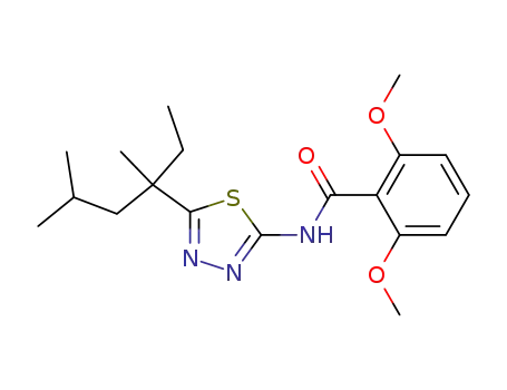 Molecular Structure of 82559-90-8 (Benzamide,
N-[5-(1-ethyl-1,3-dimethylbutyl)-1,3,4-thiadiazol-2-yl]-2,6-dimethoxy-)