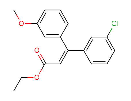 2-Propenoic acid, 3-(3-chlorophenyl)-3-(3-methoxyphenyl)-, ethyl ester,
(E)-