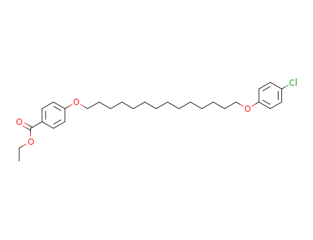 Benzoic acid, 4-[[14-(4-chlorophenoxy)tetradecyl]oxy]-, ethyl ester