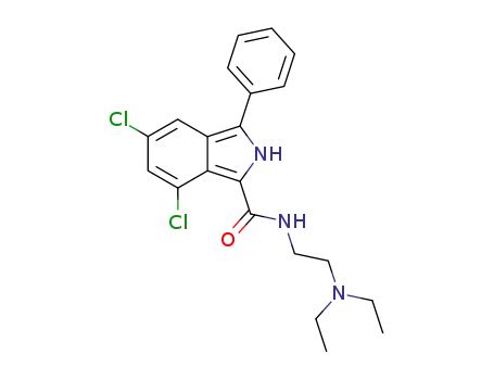 Molecular Structure of 65458-33-5 (2H-Isoindole-1-carboxamide,
5,7-dichloro-N-[2-(diethylamino)ethyl]-3-phenyl-)