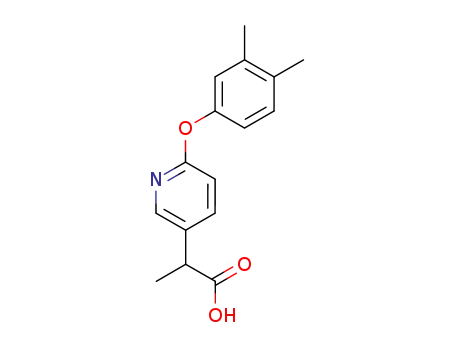 Molecular Structure of 51363-29-2 (3-Pyridineacetic acid, 6-(3,4-dimethylphenoxy)-a-methyl-)