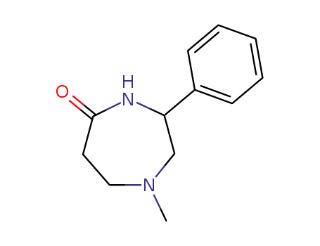 Molecular Structure of 61337-92-6 (5H-1,4-Diazepin-5-one, hexahydro-1-methyl-3-phenyl-)
