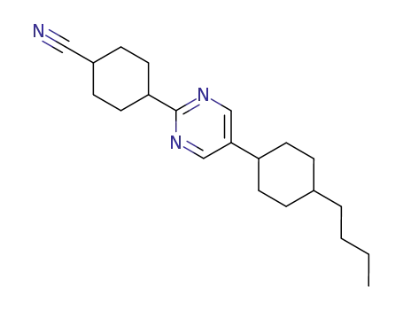 Molecular Structure of 73451-46-4 (4-[5-(4-butylcyclohexyl)-2-pyrimidinyl]-, [trans,trans]-Cyclohexanecarbonitrile)