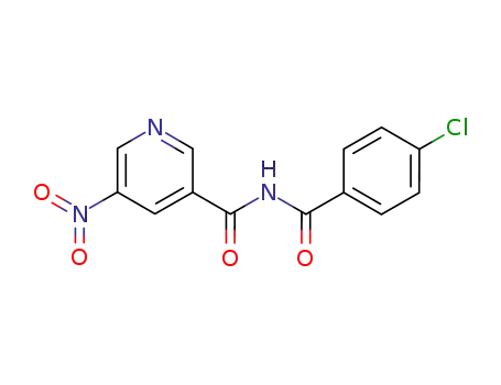 Molecular Structure of 59290-44-7 (3-Pyridinecarboxamide, N-(4-chlorobenzoyl)-5-nitro-)