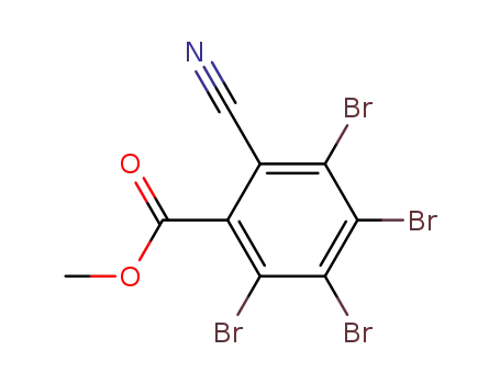 Molecular Structure of 34643-37-3 (Benzoic acid, 2,3,4,5-tetrabromo-6-cyano-, methyl ester)