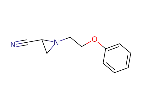 Molecular Structure of 75985-17-0 (2-Aziridinecarbonitrile, 1-(2-phenoxyethyl)-)