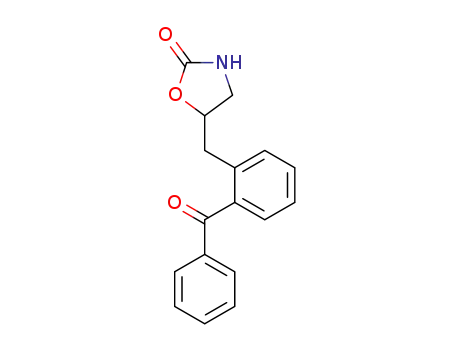 Molecular Structure of 62826-14-6 (2-Oxazolidinone, 5-[(2-benzoylphenyl)methyl]-)