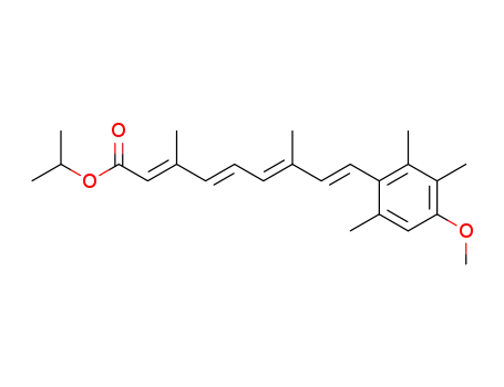 Molecular Structure of 74479-46-2 (9-(4-methoxy-2,3,6-trimethyl-phenyl)-3,7-dimethyl-nona-2,4,6,8-tetraen-1-oic acid isopropyl ester)