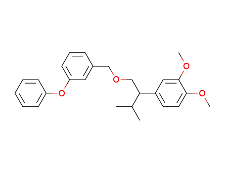 Molecular Structure of 64930-80-9 (Benzene,
1,2-dimethoxy-4-[2-methyl-1-[[(3-phenoxyphenyl)methoxy]methyl]propyl]-)