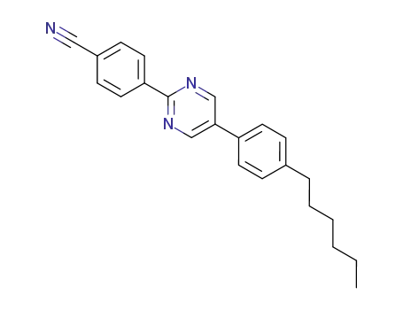 Molecular Structure of 63617-62-9 (Benzonitrile, 4-[5-(4-hexylphenyl)-2-pyrimidinyl]-)