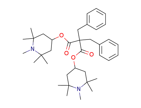Molecular Structure of 65345-46-2 (Propanedioic acid, bis(phenylmethyl)-,
bis(1,2,2,6,6-pentamethyl-4-piperidinyl) ester)