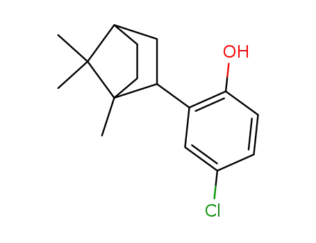 Molecular Structure of 58315-98-3 (Phenol, 4-chloro-2-(1,7,7-trimethylbicyclo[2.2.1]hept-2-yl)-, exo-)