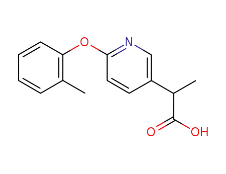 Molecular Structure of 51363-26-9 (3-Pyridineacetic acid, a-methyl-6-(2-methylphenoxy)-)