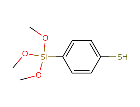 Molecular Structure of 24070-90-4 (Benzenethiol, 4-(trimethoxysilyl)-)